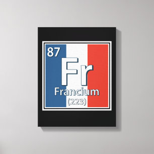 Toile Francium - France Drapeau de la science française