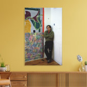 Toile Frank Stella à côté d'une de ses oeuvres (Insitu(Salon))