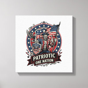 Toile Frankenstein patriotique de liberté brute d'horreu