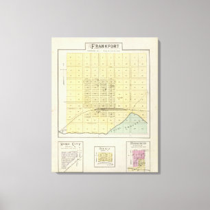 Toile Frankfort, ville à la maison, Brême, et Herkimer