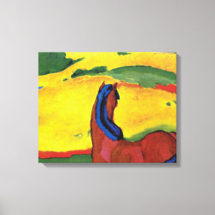 Toile Franz Marc - Cheval dans un paysage