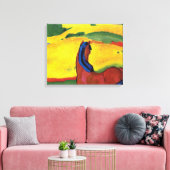 Toile Franz Marc - Cheval Dans Une Peinture Paysagère (Insitu(Salon))