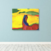 Toile Franz Marc - Cheval Dans Une Peinture Paysagère (Insitu (Plancher de Bois))
