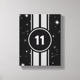 Toile Frappe de course noir et argent