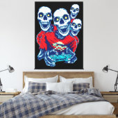 Toile Fraternité Éternelle de Jeu : Le Squelette Rouge d (Insitu(Chambre))
