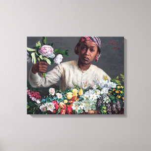Toile Frederic Bazille - Jeune Femme aux pivoines