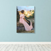 Toile Frédéric Bazille - La Robe rose (Insitu (Plancher de Bois))