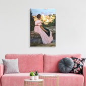 Toile Frédéric Bazille - La Robe rose (Insitu(Salon))