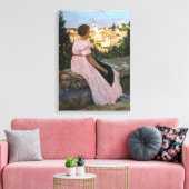 Toile Frederic Bazille - La robe rose (Insitu(Salon))