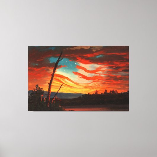 TOILE FREDERIC E. CHURCH - NOTRE BANNIÈRE DANS LE CIEL - (Recto)