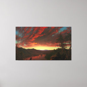 Toile FREDERIC E. CHURCH Twilight in the Wilderness 1860