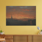 Toile Frederic Edwin Church - Coucher de soleil et monta (Insitu(Salon))