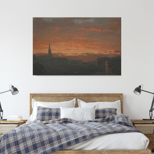 Toile Frederic Edwin Church - Coucher de soleil et monta (Insitu(Chambre))
