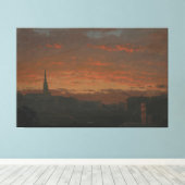 Toile Frederic Edwin Church - Coucher de soleil et monta (Insitu (Plancher de Bois))