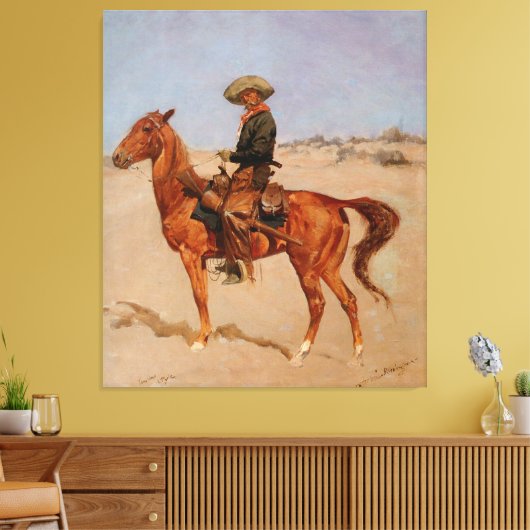 Toile Frederic Remington's The Puncher (1895) (Insitu(Salon))