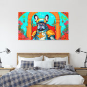 Toile French Bulldog Dans le jardin des délices terrestr (Insitu(Chambre))