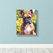 Toile French Bulldog Pet Peinture Chien Art (Insitu (Plancher de Bois))