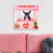 Toile French Bulldog Valentine's Day Kissing Booth (Insitu(Salon))