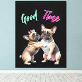 Toile French Bulldog  verliebt Valentinstag  (Insitu (Plancher de Bois))