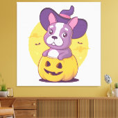 Toile Frenchie Halloween (Insitu(Salon))
