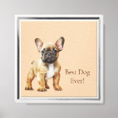 Toile Frenchie Meilleur Chien Jamais (Recto)