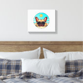 Toile Frenchie Profitant De La Plage (Insitu(Chambre))