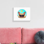Toile Frenchie Profitant De La Plage (Insitu(Salon))