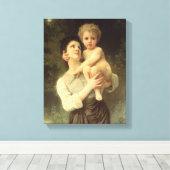 Toile Frère et Sœur de William Adolphe Bouguereau (Insitu (Plancher de Bois))