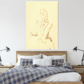 Toile Fresh Black Line Art Dancing Femme (Insitu(Chambre))