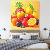 Toile Fresh Bounty: Vibrant Fruit Harvest Design  (Insitu(Chambre))