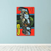 Toile Fresno, Californie - Scènes de grandes lettres (Insitu (Plancher de Bois))