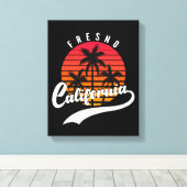 Toile Fresno Retro Sunset Canvas Imprimer (Insitu (Plancher de Bois))