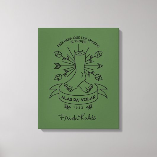 Toile Frida Kahlo | Ailes à voler (Recto)
