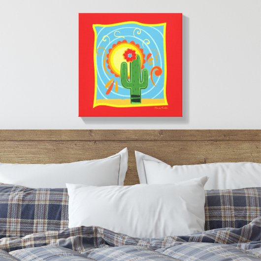 Toile Frida Kahlo Cactus Graphic (Insitu(Chambre))