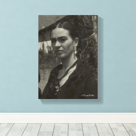 Toile Frida Kahlo en noir (Insitu (Plancher de Bois))