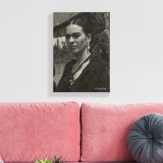 Toile Frida Kahlo en noir (Insitu(Salon))