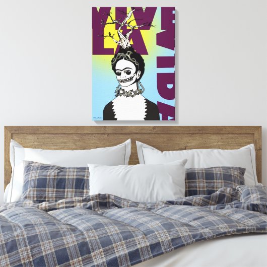Toile Frida Kahlo Pop Art Portrait (Insitu(Chambre))