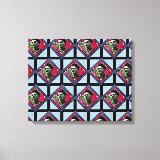 Toile Frida Kahlo Retro Pink Denim (Recto)