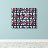 Toile Frida Kahlo Retro Pink Denim (Insitu (Plancher de Bois))