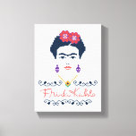 Toile Frida Kahlo | Viva Mexico<br><div class="desc">Frida Kahlo était une artiste mexicaine emblématique fortement inspirée par les couleurs vives et le symbolisme de la culture mexicaine. Frida se souvient de son art de style folklorique et de ses autoportraits captivants. Cette conception abstraite inspirée de papel picado, capte l'essence de son style unique et culturel. Son amour...</div>