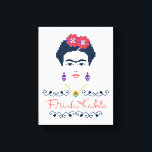 Toile Frida Kahlo | Viva Mexico<br><div class="desc">Frida Kahlo était une artiste mexicaine emblématique fortement inspirée par les couleurs vives et le symbolisme de la culture mexicaine. Frida se souvient de son art de style folklorique et de ses autoportraits captivants. Cette conception abstraite inspirée de papel picado, capte l'essence de son style unique et culturel. Son amour...</div>