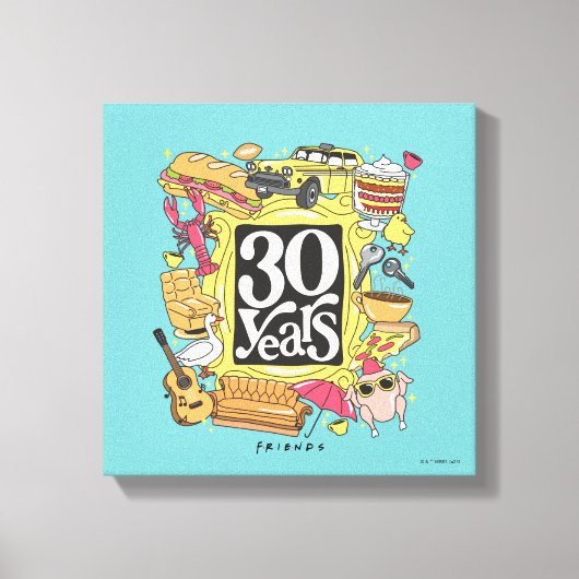 Toile FRIENDS™ | 30 Ans Graphique (Recto)