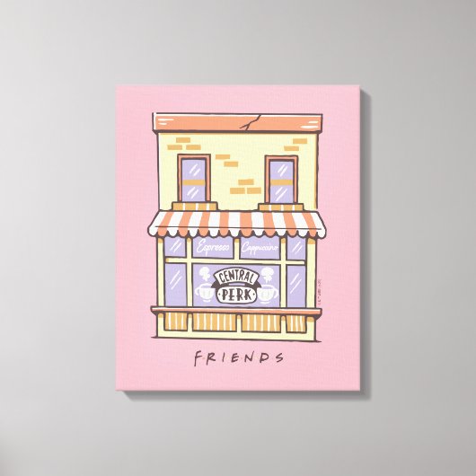 Toile FRIENDS™ | Central Perk Café Dessin Animé (Recto)