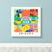 Toile FRIENDS™ | Central Perk Graphique Vibrant (Insitu (Plancher de Bois))