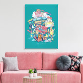 Toile FRIENDS™ | Collage de dessins animés (Insitu(Salon))
