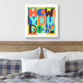 Toile FRIENDS™ | How You Doin' - Graphisme Vif (Insitu(Chambre))