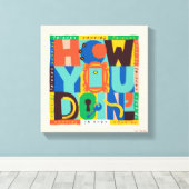 Toile FRIENDS™ | How You Doin' - Graphisme Vif (Insitu (Plancher de Bois))