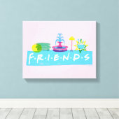 Toile FRIENDS™ | Logo avec icônes (Insitu (Plancher de Bois))