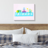 Toile FRIENDS™ | Logo avec icônes (Insitu(Chambre))