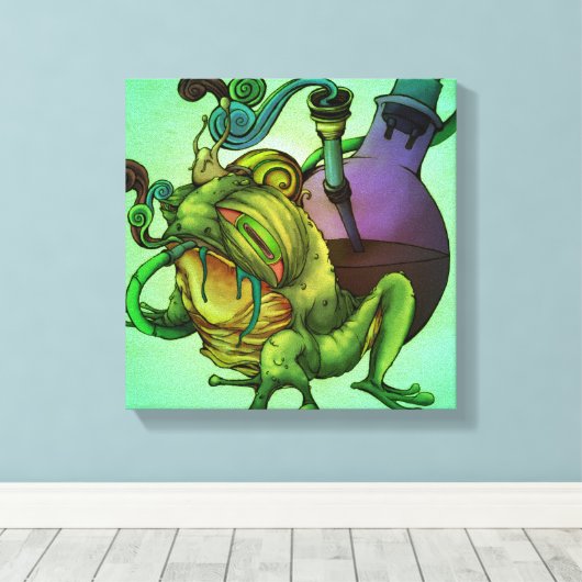 Toile Frog & Bong (Green) (Insitu (Plancher de Bois))